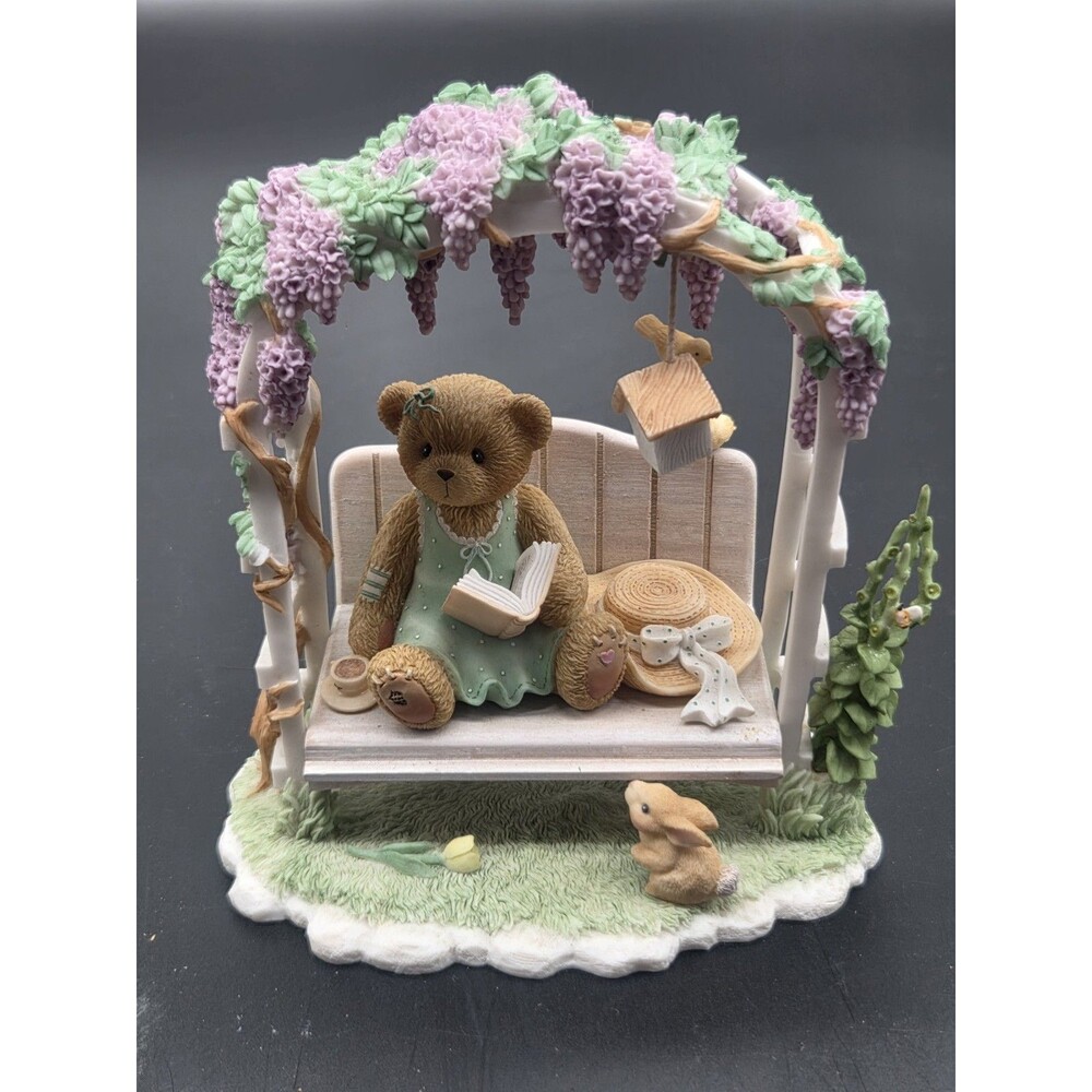 Cherished Teddies Genevieve Members Only Figurine Quiet Time Book Reading READ